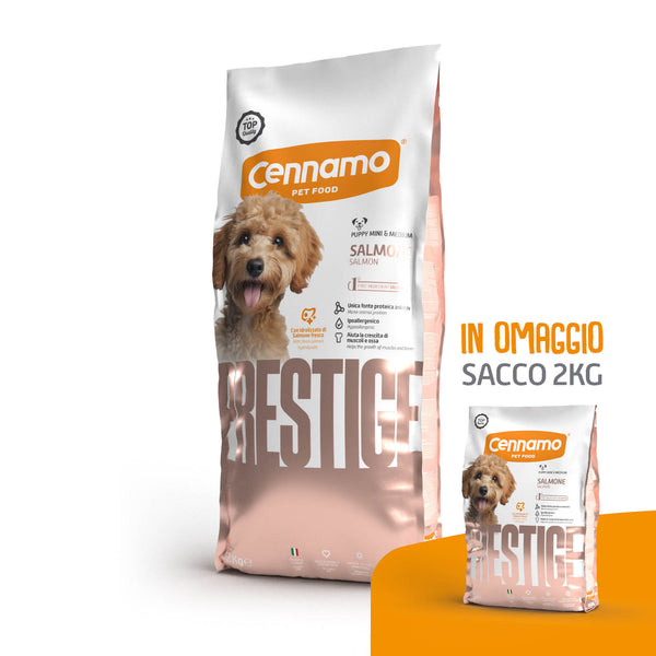 Puppy Mini & Medium Salmone 12kg + OMAGGIO Sacco 2kg